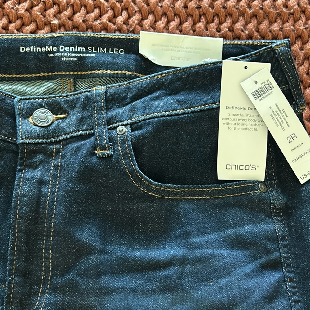 Chicos defined me denim slim leg US size 12 brand new with tags